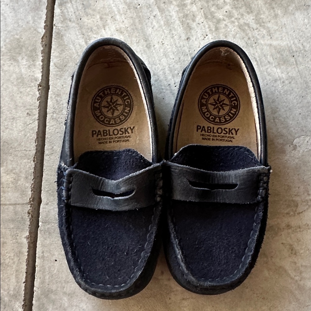 Pablosky Kids Navy Dress Shoes